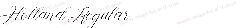 Holland Regular字体转换